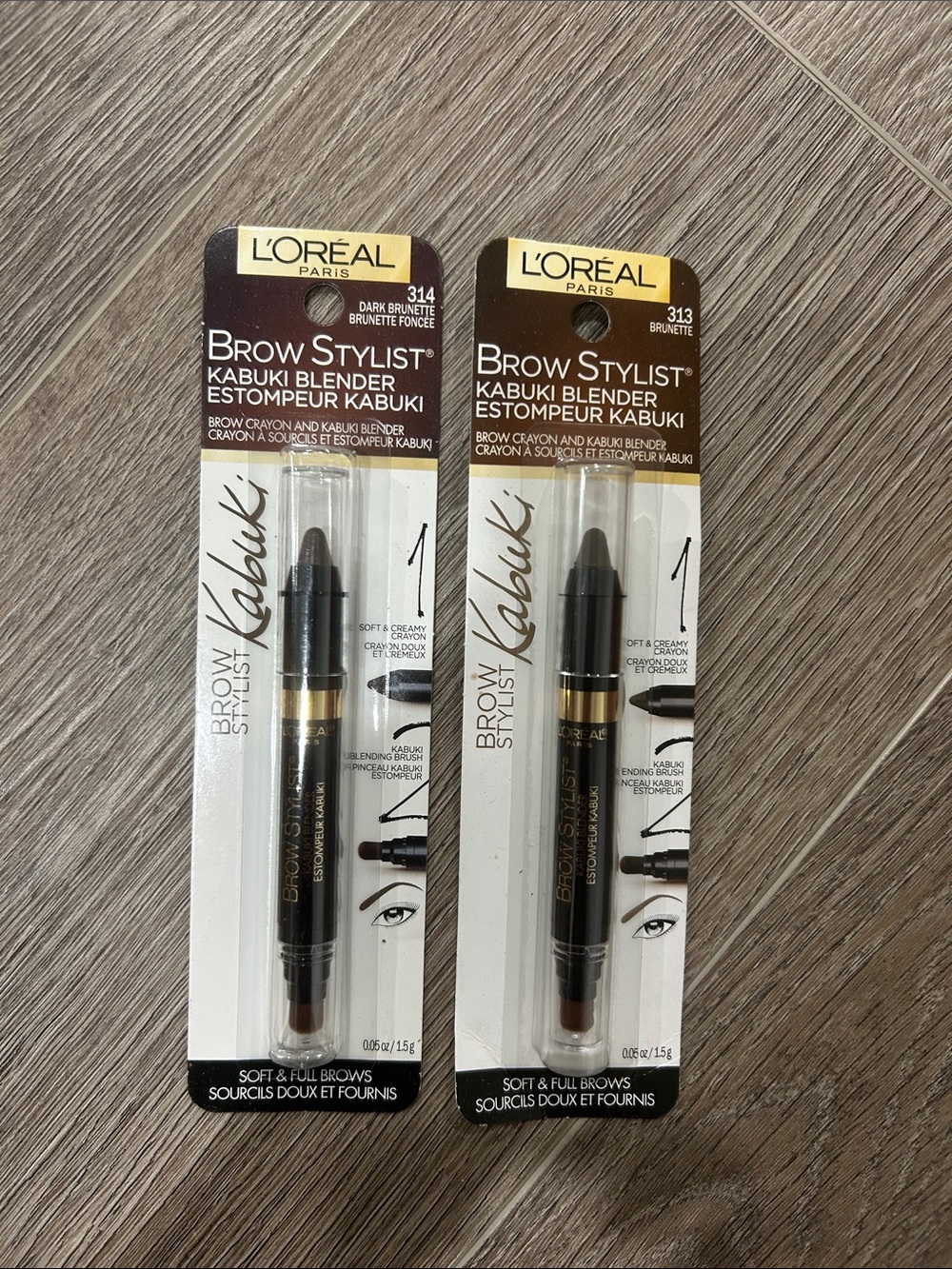 New 2X L'Oréal Brow Stylist Kabuki Blender Brunette & Dark Brunette 🌸FIRM PRICE🌸